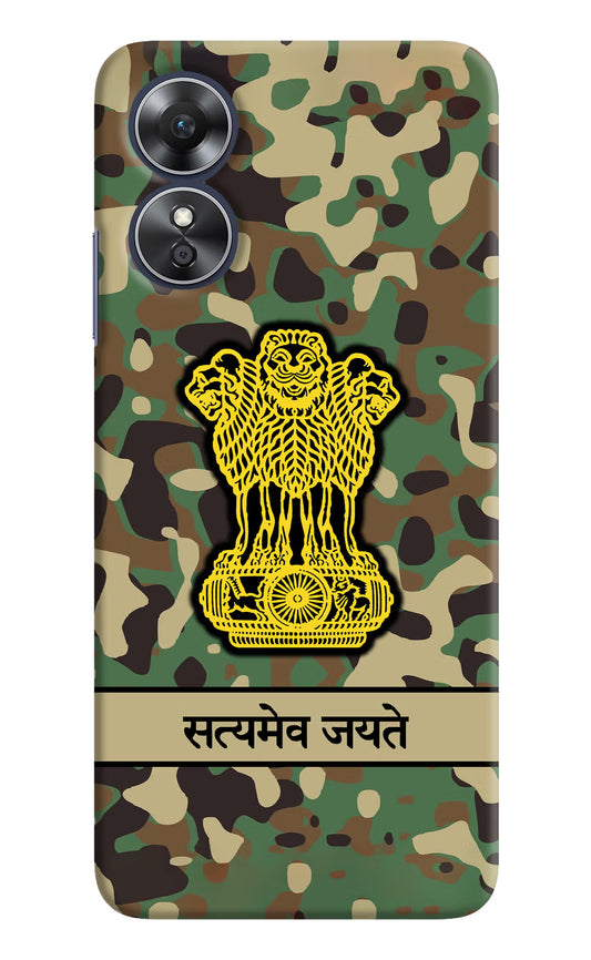 Satyamev Jayate Army Oppo A17 Hard Case Back Cover by Casekaro