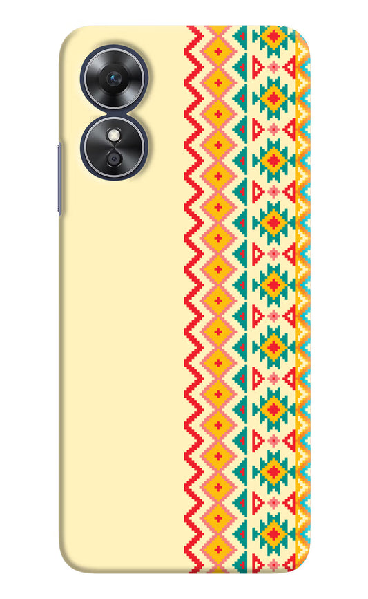 Ethnic Seamless Oppo A17 Hard Case Back Cover by Casekaro