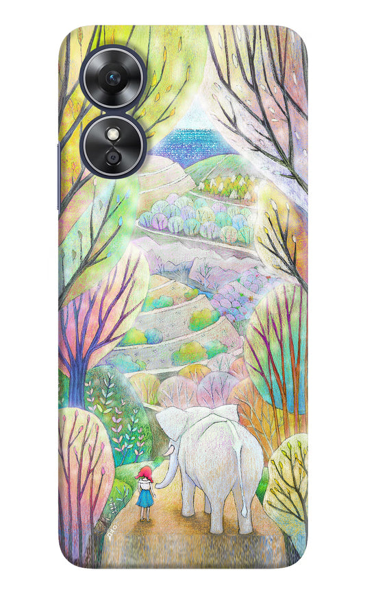 Nature Painting Oppo A17 Hard Case Back Cover by Casekaro