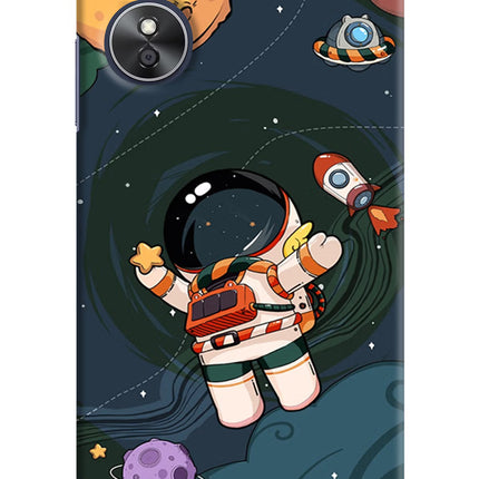 Cartoon Astronaut Oppo A17 Hard Case Back Cover by Casekaro