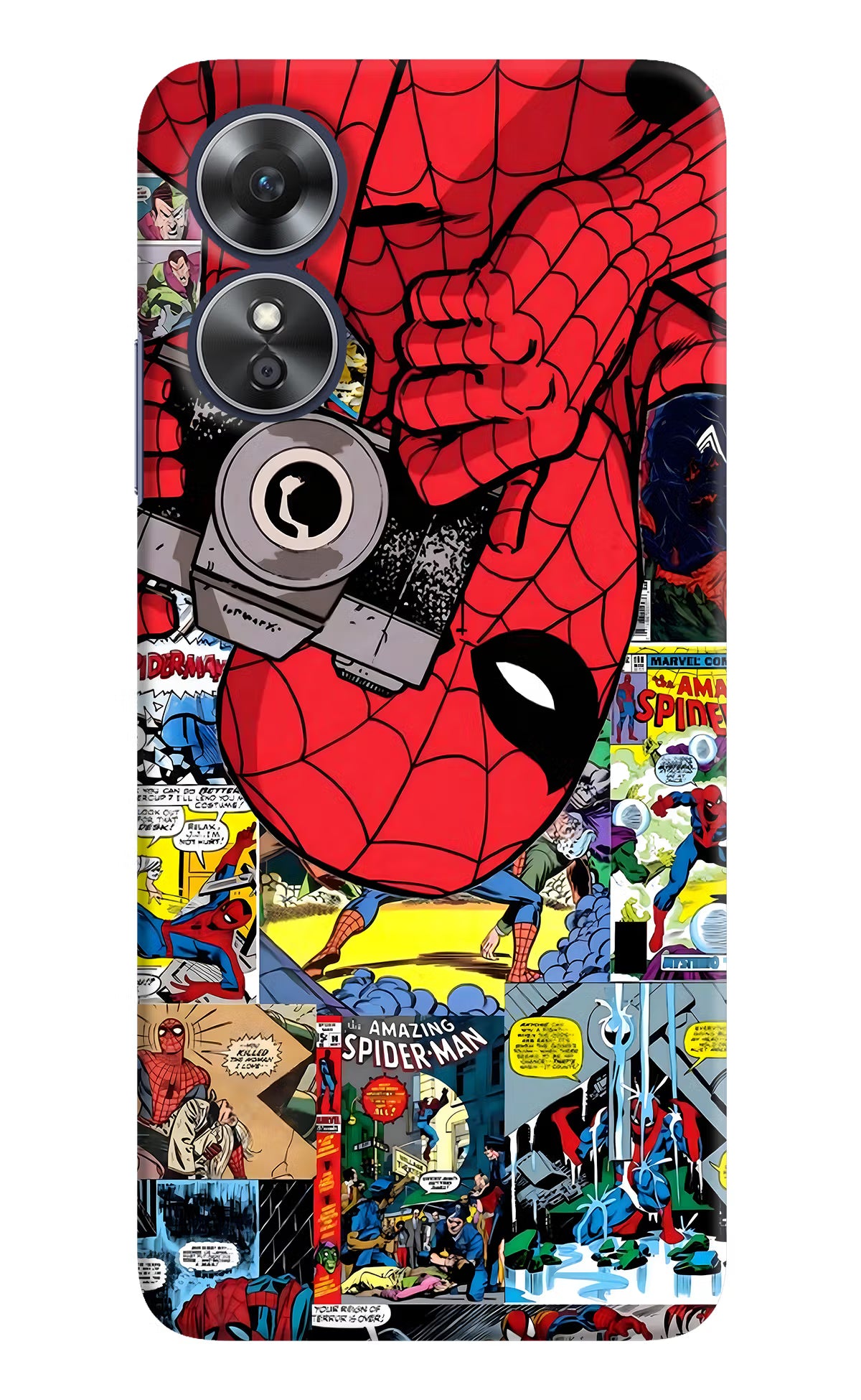 Spider Man Oppo A17 Hard Case Back Cover by Casekaro