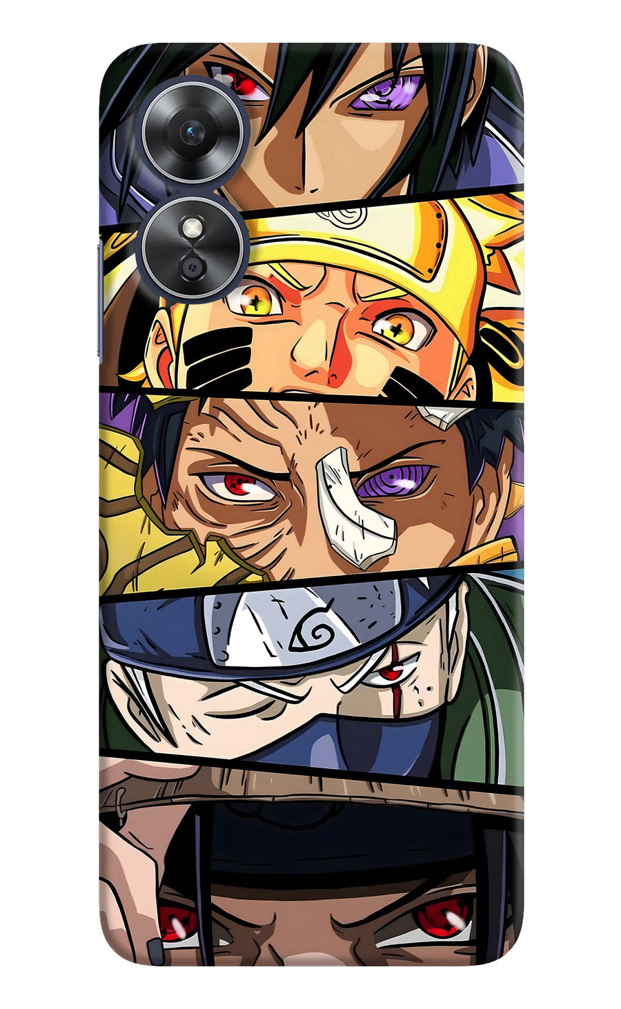 Naruto Character Oppo A17 Back Cover, Hard case