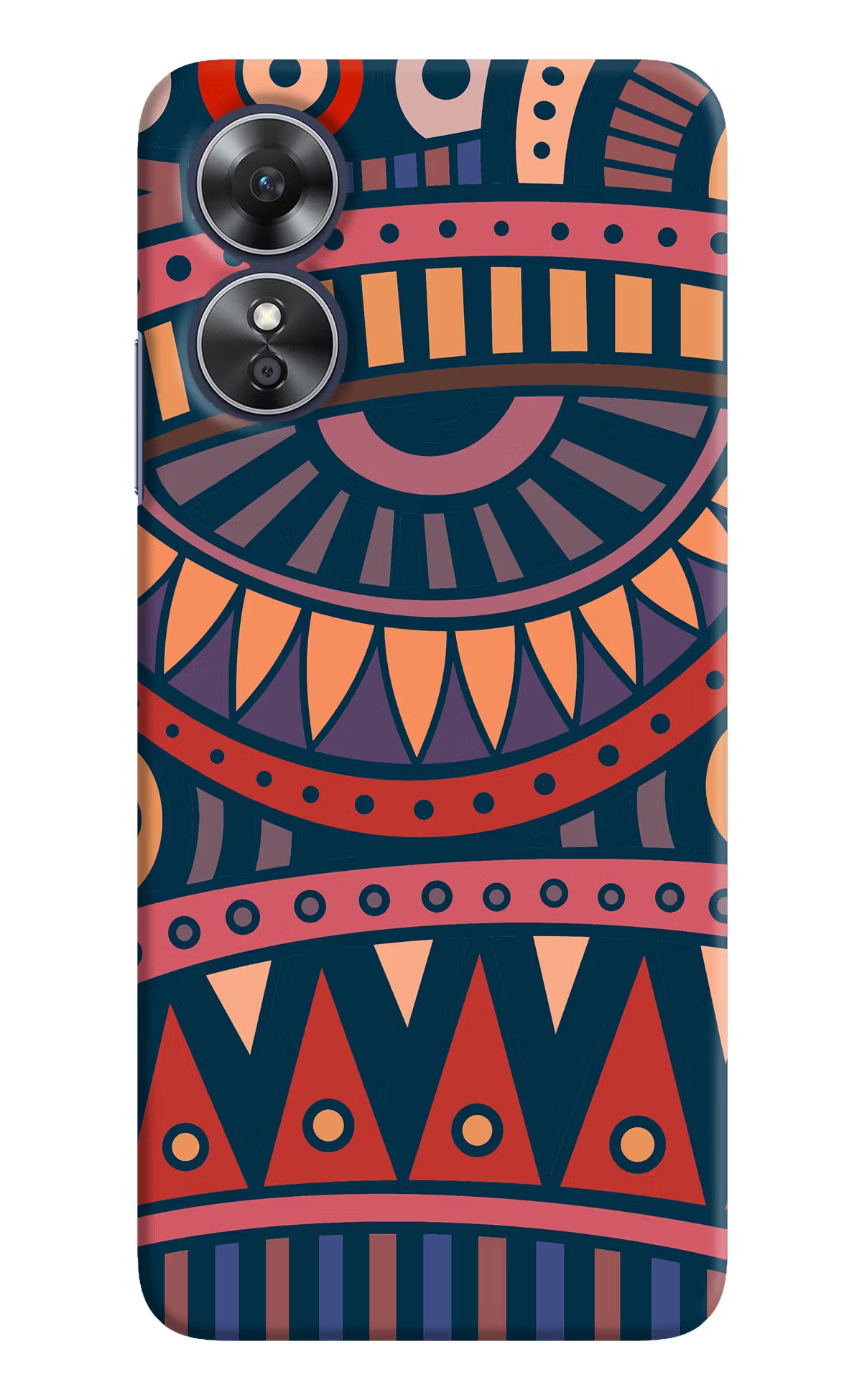 African Culture Design Oppo A17 Hard Case Back Cover by Casekaro