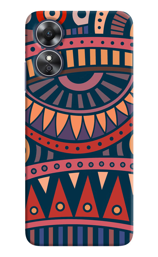 African Culture Design Oppo A17 Hard Case Back Cover by Casekaro