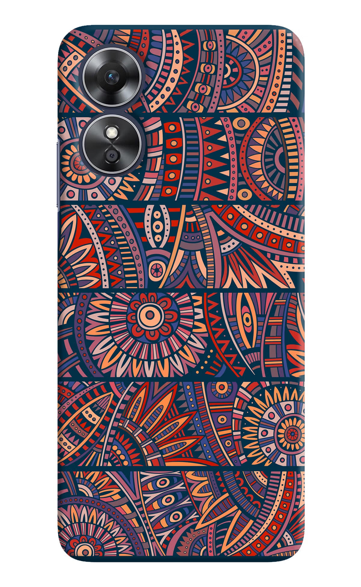African Culture Design Oppo A17 Hard Case Back Cover by Casekaro