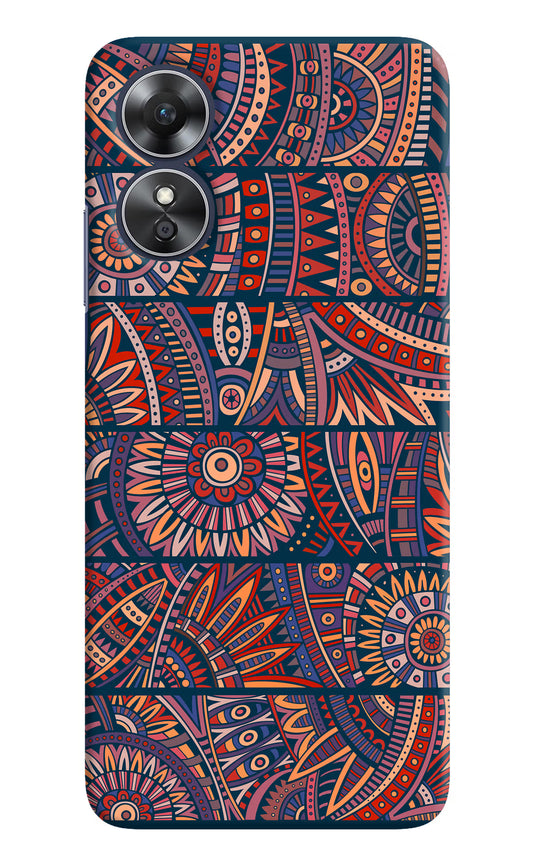 African Culture Design Oppo A17 Hard Case Back Cover by Casekaro