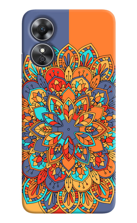 Color Mandala Oppo A17 Hard Case Back Cover by Casekaro