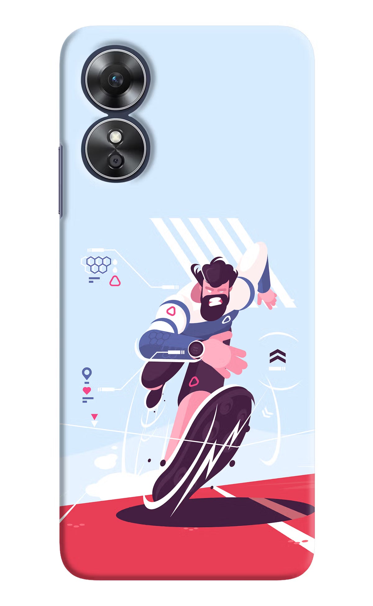 Run Pro Oppo A17 Hard Case Back Cover by Casekaro