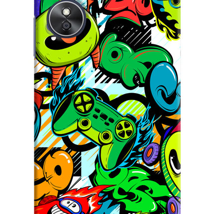 Game Doodle Oppo A17 Hard Case Back Cover by Casekaro