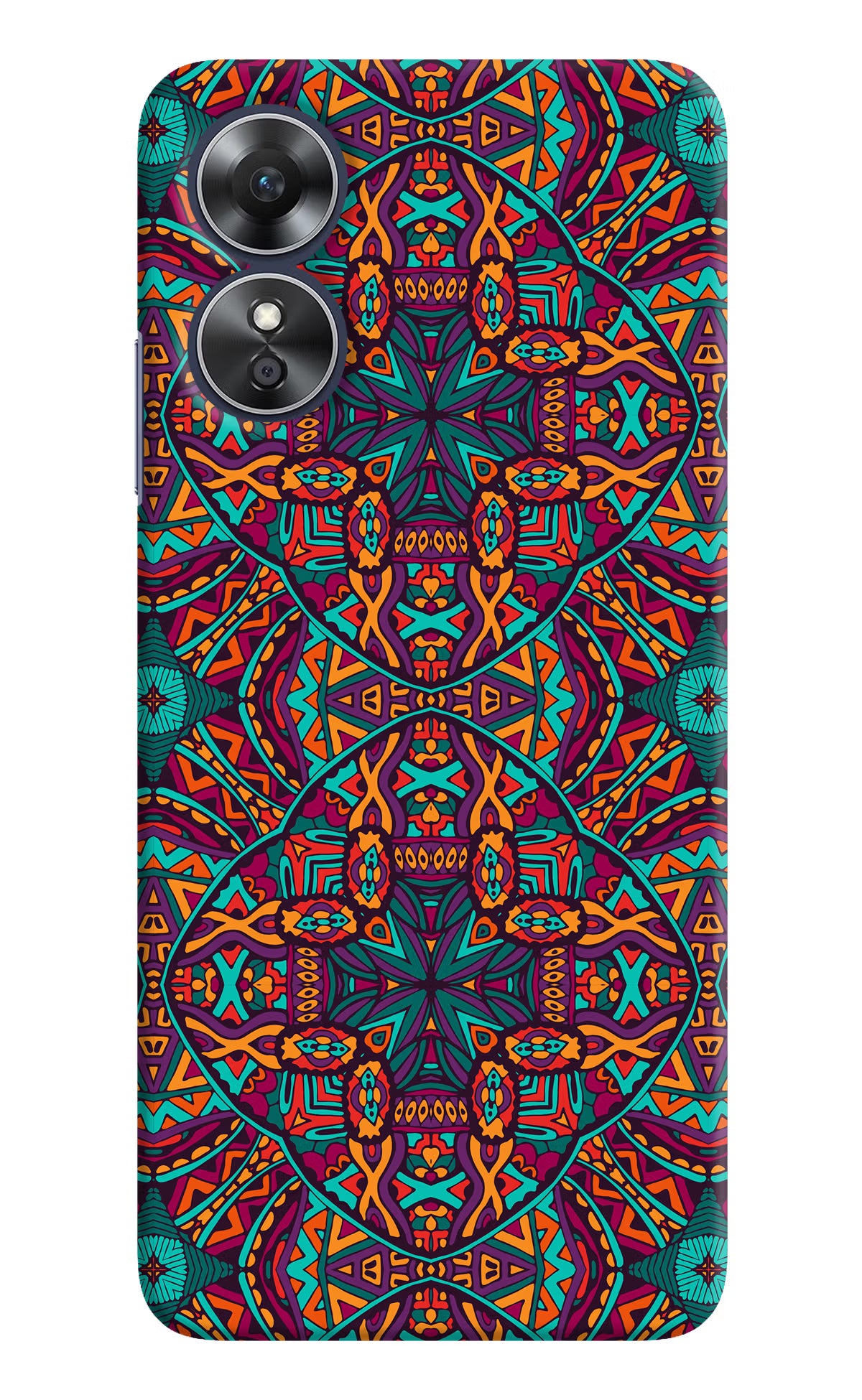 Colour Mandala Oppo A17 Hard Case Back Cover by Casekaro