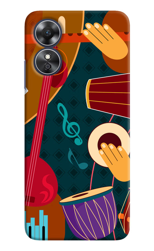 Music Instrument Oppo A17 Hard Case Back Cover by Casekaro