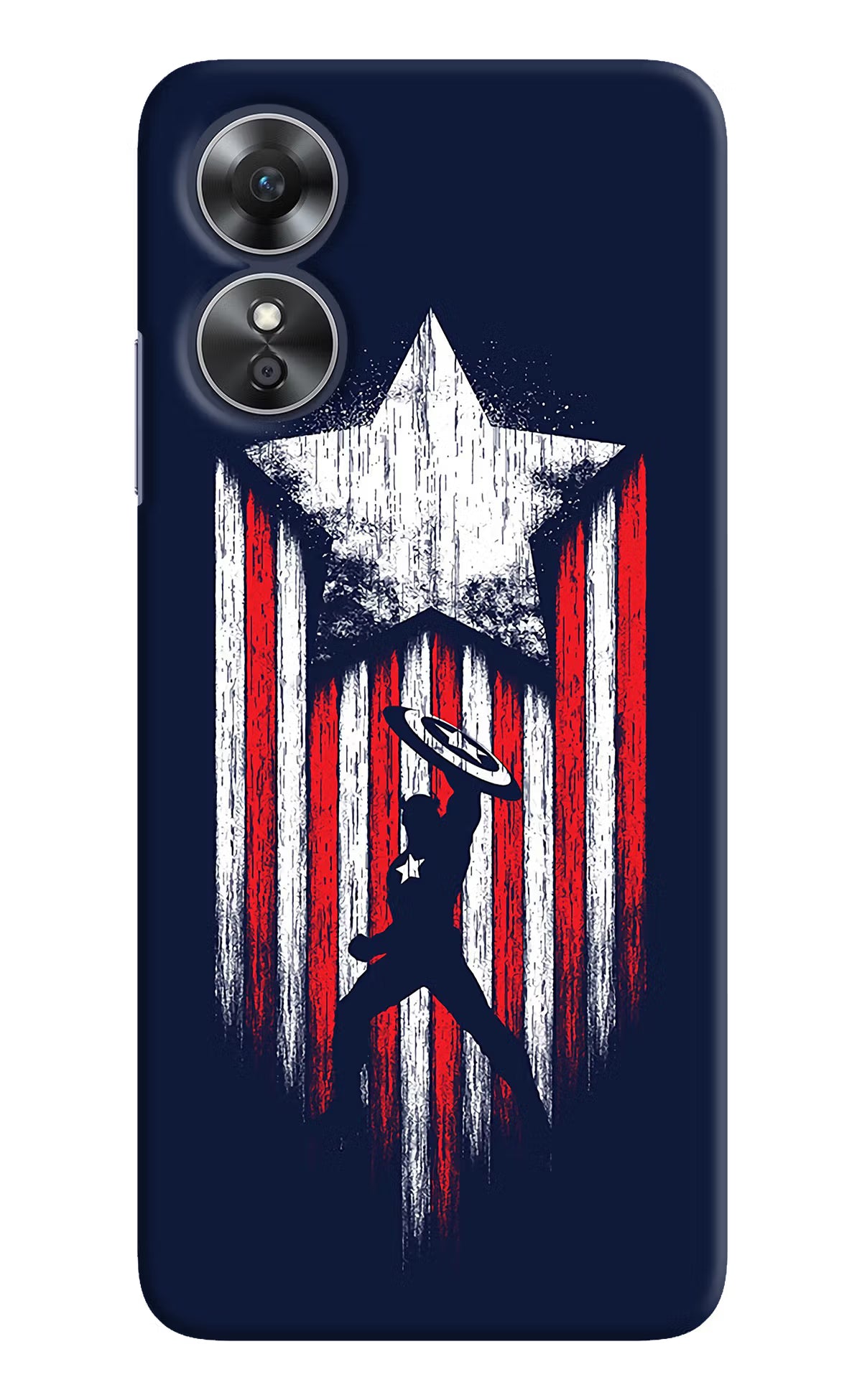 Captain America Marvel Art Oppo A17 Hard Case Back Cover by Casekaro