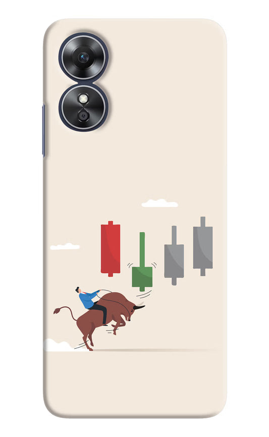 Bull Trading Momentum Oppo A17 Hard Case Back Cover by Casekaro