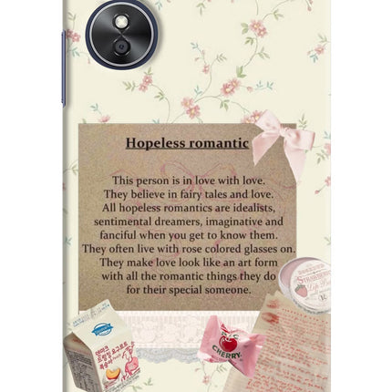 Hopeless Romantic Oppo A17 Hard Case Back Cover by Casekaro