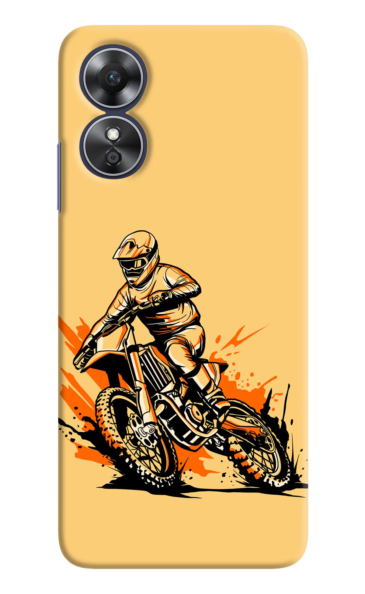 Off-Road Fury Oppo A17 Hard Case Back Cover by Casekaro