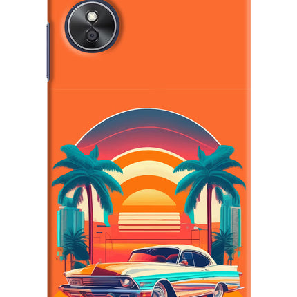 Palm Drive 80s Oppo A17 Hard Case Back Cover by Casekaro