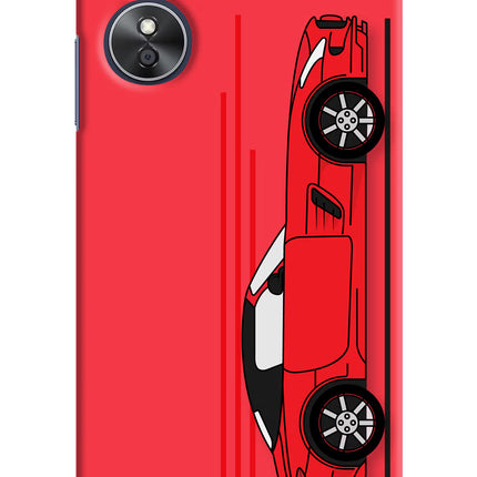 Red Velocity Oppo A17 Hard Case Back Cover by Casekaro