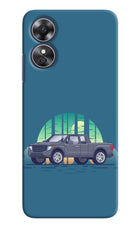 Retro Garage Vibe Oppo A17 Hard Case Back Cover by Casekaro
