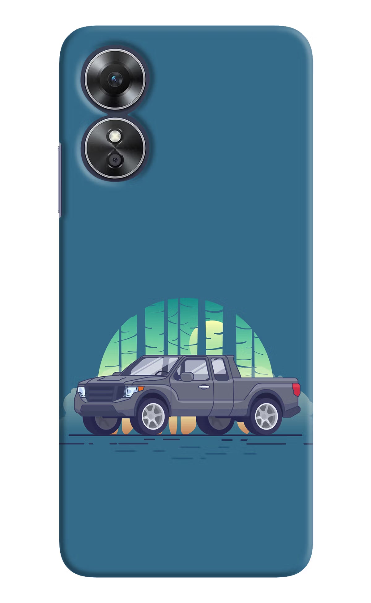 Retro Garage Vibe Oppo A17 Hard Case Back Cover by Casekaro