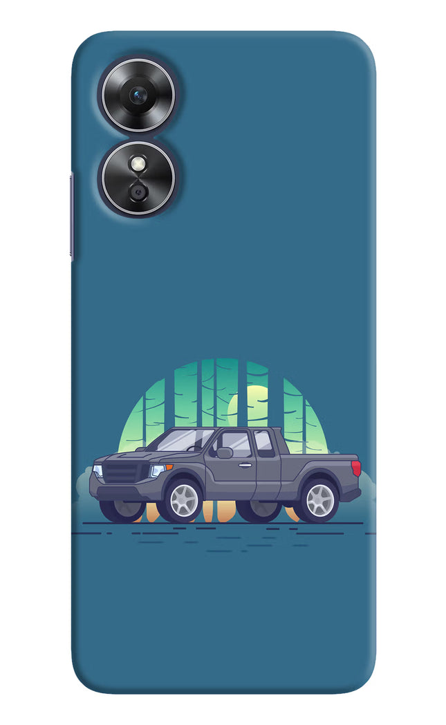 Retro Garage Vibe Oppo A17 Hard Case Back Cover by Casekaro