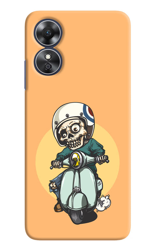 Undead Biker Oppo A17 Hard Case Back Cover by Casekaro