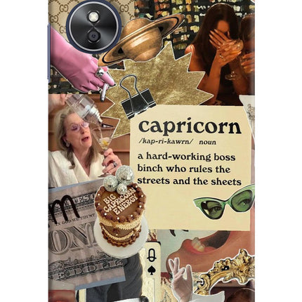 Capricorn Zodiac Oppo A17 Hard Case Back Cover by Casekaro