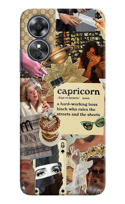 Capricorn Zodiac Oppo A17 Hard Case Back Cover by Casekaro