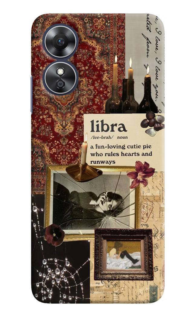 Libra Zodiac Oppo A17 Hard Case Back Cover by Casekaro