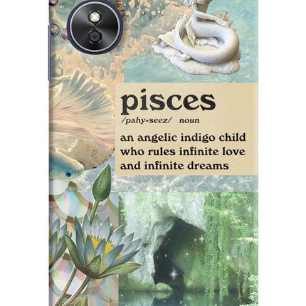 Pisces Zodiac Oppo A17 Hard Case Back Cover by Casekaro