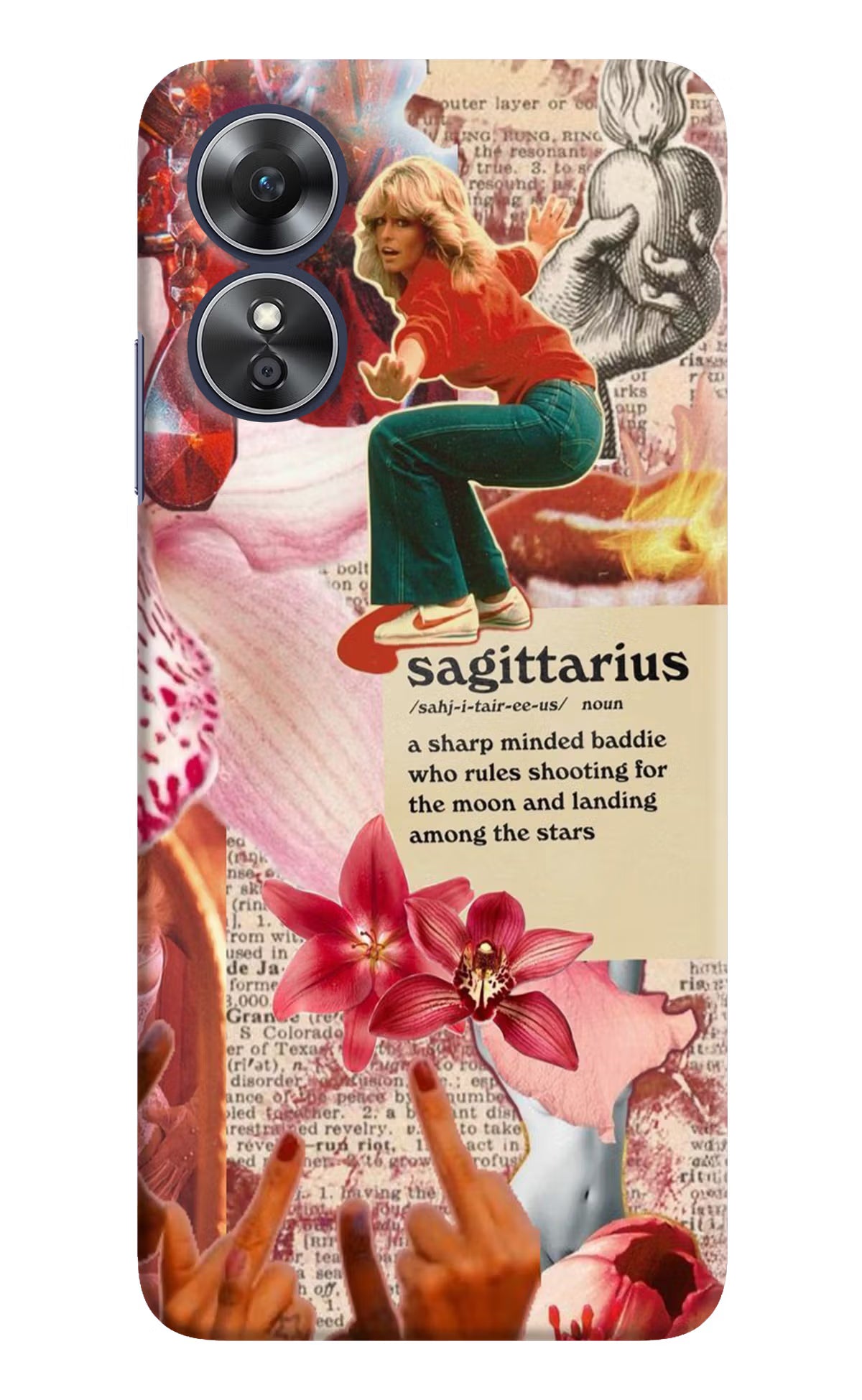 Sagittarius Zodiac Oppo A17 Hard Case Back Cover by Casekaro