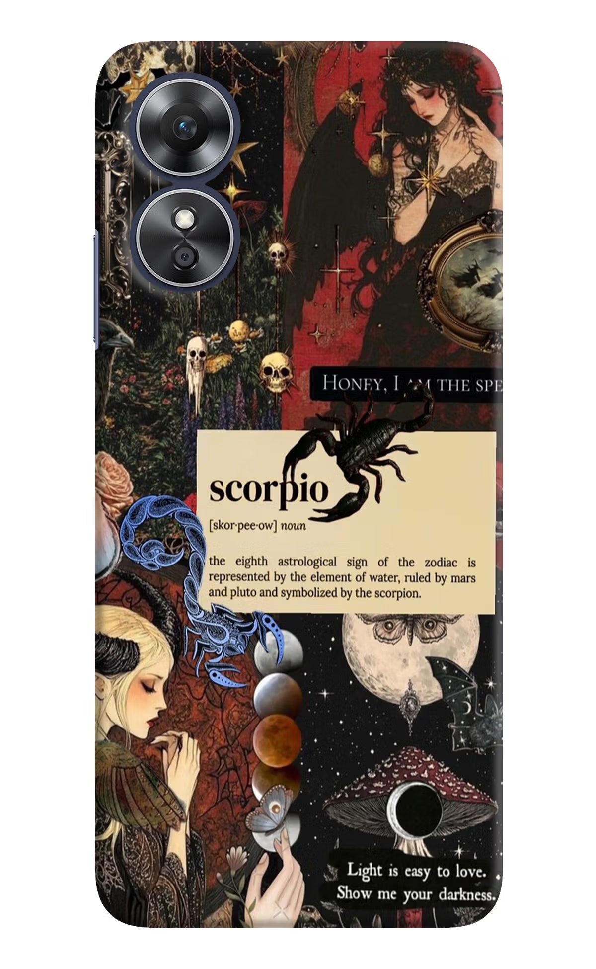 Scorpio Zodiac Oppo A17 Hard Case Back Cover by Casekaro