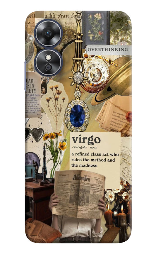 Virgo Zodiac Oppo A17 Hard Case Back Cover by Casekaro