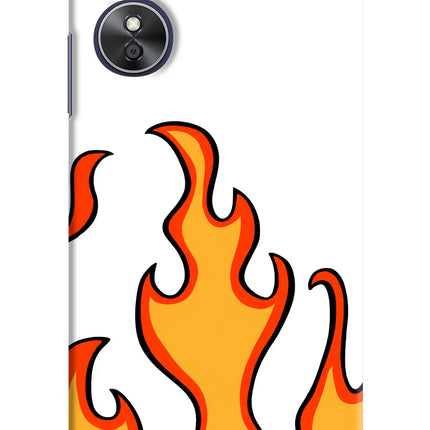 Fired Up – White Oppo A17 Hard Case Back Cover by Casekaro