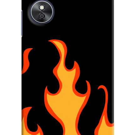 Fired Up – Black Oppo A17 Hard Case Back Cover by Casekaro