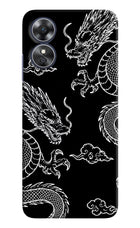 Twin Dragons Oppo A17 Hard Case Back Cover by Casekaro