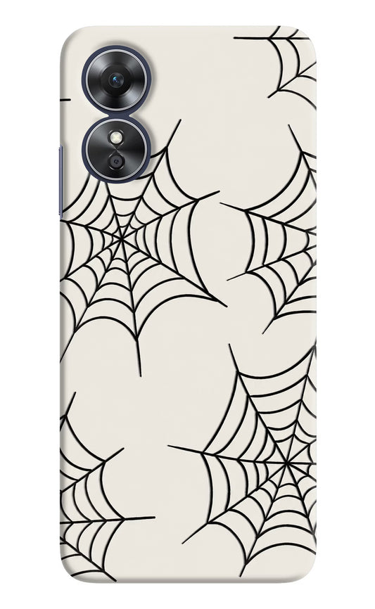 Spider Web Oppo A17 Hard Case Back Cover by Casekaro