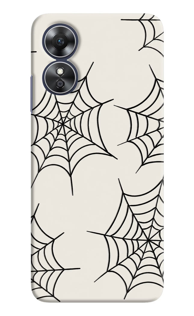 Spider Web Oppo A17 Hard Case Back Cover by Casekaro