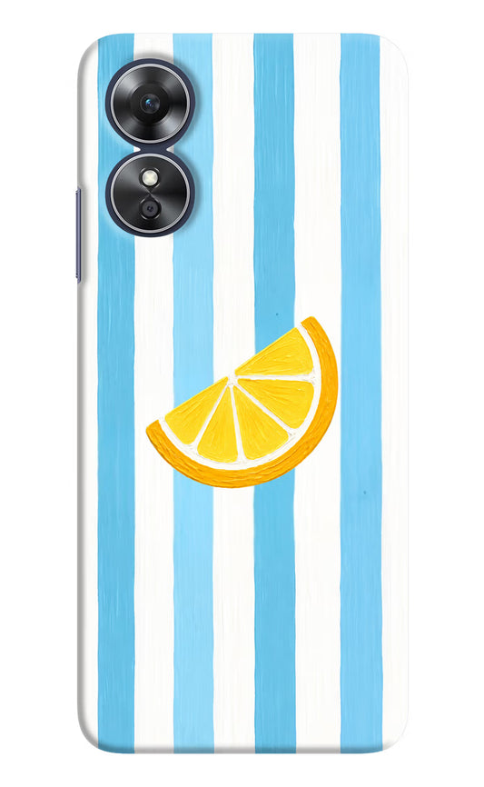 Summer Lemon Oppo A17 Hard Case Back Cover by Casekaro
