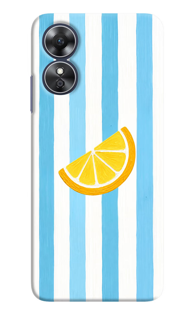 Summer Lemon Oppo A17 Hard Case Back Cover by Casekaro