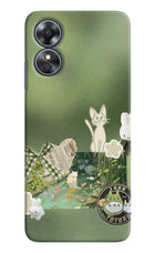 Aesthetic anime Oppo A17 Hard Case Back Cover by Casekaro