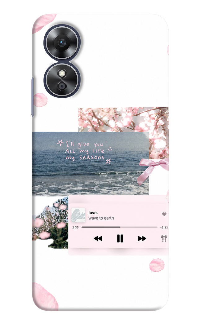 Wave to earth Oppo A17 Hard Case Back Cover by Casekaro