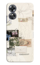 Soft Aesthetic Oppo A17 Hard Case Back Cover by Casekaro