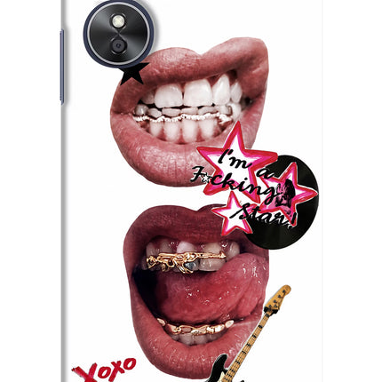 Rockstar Oppo A17 Hard Case Back Cover by Casekaro