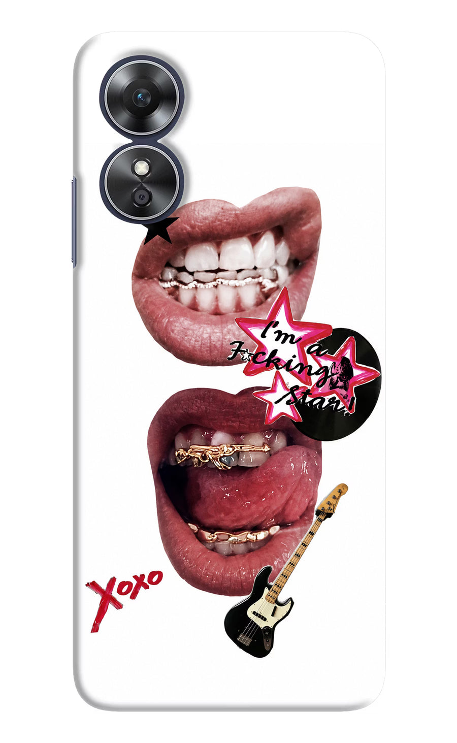 Rockstar Oppo A17 Back Cover, Hard case