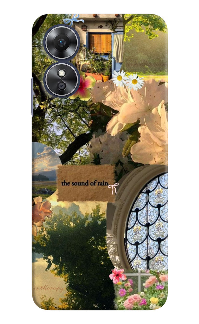 Rain Oppo A17 Hard Case Back Cover by Casekaro