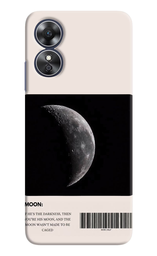 Moon Phase Oppo A17 Hard Case Back Cover by Casekaro