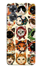 Cool Cat Oppo A17 Hard Case Back Cover by Casekaro