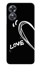 Love Line Oppo A17 Hard Case Back Cover by Casekaro