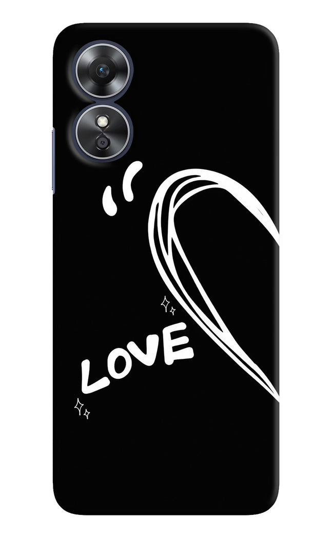 Love Line Oppo A17 Hard Case Back Cover by Casekaro