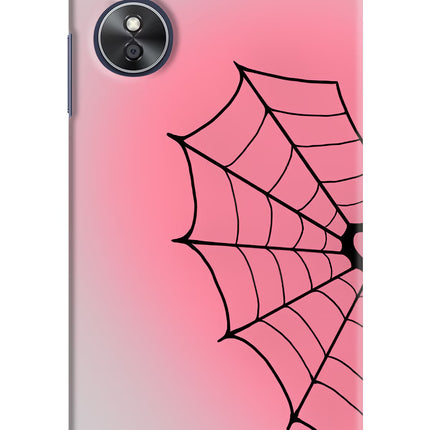 Pink Web Oppo A17 Hard Case Back Cover by Casekaro